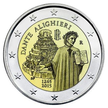 Italië 2 Euro Dante 2015, Postzegels en Munten, Verzenden