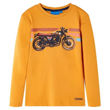 vidaXL Kindershirt met lange mouwen 104 okerkleurig, Verzenden, Nieuw