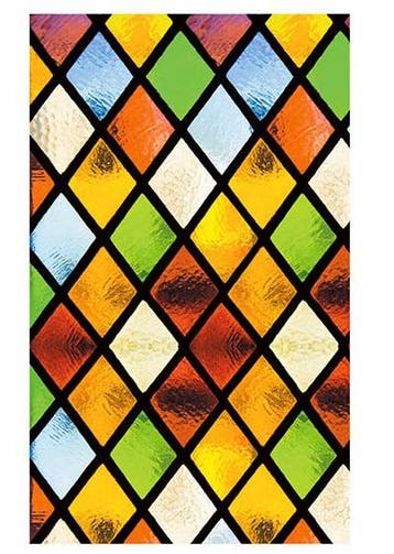 Raamfolie Glas In Lood Zelfklevend Gekleurd 60x120CM, Verzenden, Nieuw