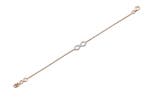 Schakelarmband - 18 karaat Geel goud - 0.10ct. tw. Diamant