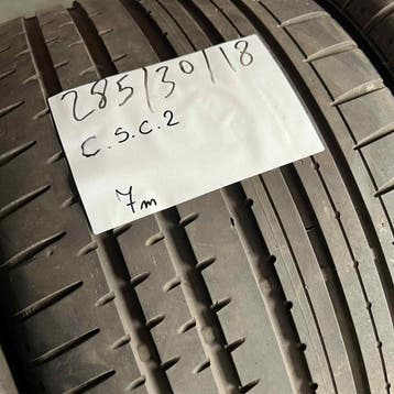 2 x Continental SportContact 2 285-30-18 Zomerbanden 7mm, 18 inch, Gebruikt, 285 mm, Ophalen of Verzenden