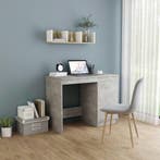 vidaXL Bureau 100x50x76 cm bewerkt hout betongrijs, Huis en Inrichting, Verzenden, Nieuw