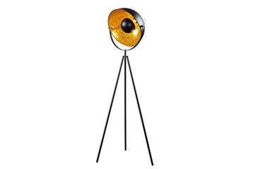 Vloerlamp STUDIO 145cm zwart goud - 36617, Huis en Inrichting, Ophalen of Verzenden, Nieuw
