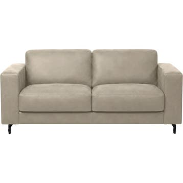 Leren bank Clear - 2,5 zits - Kenia Lightgrey (lichtgrijs), Bohemian, Eigentijds, Modern, Retro, Vintage, Nieuw, Ophalen of Verzenden