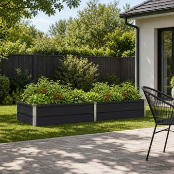 vidaXL Verhoogd Tuinbed Antraciet 160 x 80 x 24 cm Staal, Minder dan 30 cm, Verzenden, Nieuw, Metaal