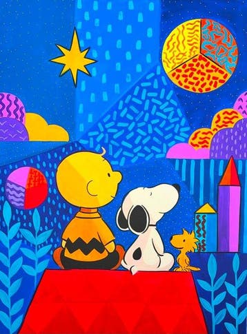 Adri Q - XL - Snoopy y Charlie Brown bajo las Estrellas