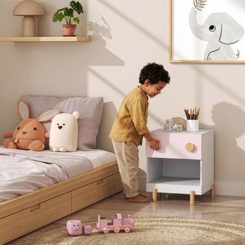 Kindernachtkastje Vaarentaa met lade en open vak 47x40x35 cm, Huis en Inrichting, Verzenden, Nieuw