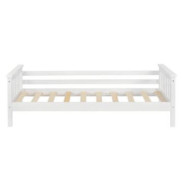 Kinderbed Nuuk met matras en uitvalbeveiliging 80x160 wit, Verzenden, Nieuw