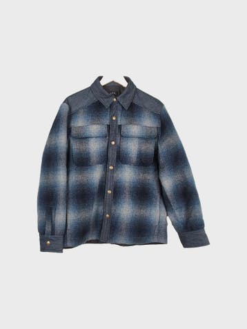 A.P.C. Outdoorjas Heren maat M Blauw, Ophalen of Verzenden, Zo goed als nieuw, A.P.C., Maat 48/50 (M)