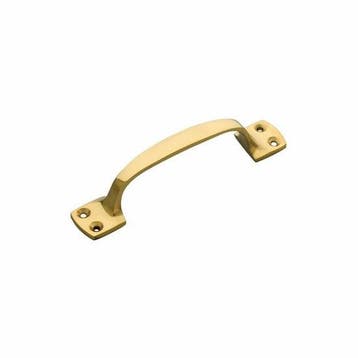 Meubelgreep Haags model 130mm ongelakt messing - voor kas..., Ophalen of Verzenden, Nieuw, Koper of Messing, Overige typen