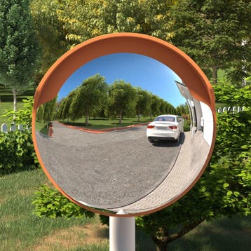 vidaXL Buiten Convex Verkeersspiegel Oranje Ø30 cm, Verzenden, Nieuw