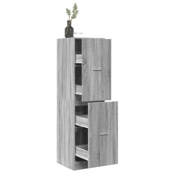 vidaXL Apothekerskast 40x41x144,5 cm bewerkt hout grijs, Verzenden, Nieuw