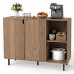 LIVSK Buffetkast - Houten Dressoir met 2 Deuren - Verstelbar, Verzenden, Nieuw
