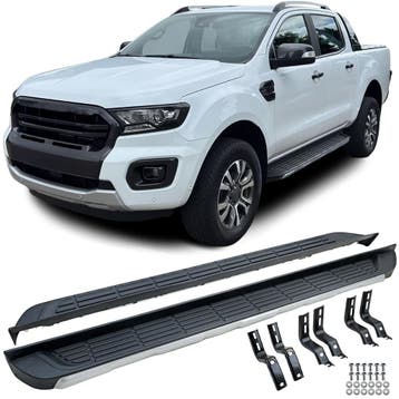 Treeplanken voor Ford Ranger T6 T7 T8 12-23 aluminium zwart, Ophalen of Verzenden, Nieuw