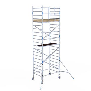 ALX rolsteiger 135 x 7,2m WH met voorloopleuning, Doe-het-zelf en Verbouw, Steigers, Verzenden, Nieuw, Rolsteiger of Kamersteiger