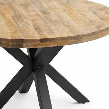 Eettafel Lars Rond Ø115cm Mango, Huis en Inrichting, Ophalen of Verzenden, Nieuw
