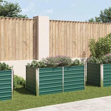 vidaXL Plantenbak verhoogd 160x80x77 cm gegalvaniseerd staal, 100 cm of meer, Verzenden, Nieuw, Metaal