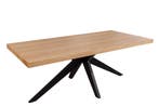 Eettafel ZEUS 200 cm, natuurlijke eikenhoutlook met zwart, Ophalen of Verzenden, Nieuw