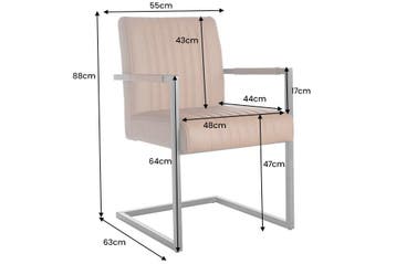 Cantileverstoel BIG ASTON met armleuningen, verende kern,, Huis en Inrichting, Stoelen, Ophalen of Verzenden, Nieuw