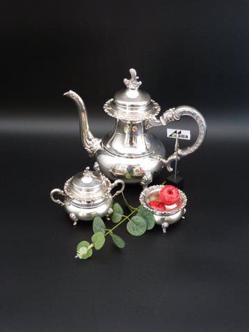 Gayer & Krauss - Koffieservies (3) - .925 zilver