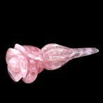 Hoogwaardige dieproze rozenkwarts roos - Hoogte: 19.3 cm -