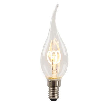 Dimbare Olucia E14 LED kaarslamp Tuelo, 2W, 2700K, Ophalen of Verzenden, Nieuw, Led-lamp