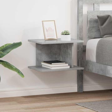 vidaXL Nachtkastje 2 pcs Beton Grijs 40 x 30 x 25 cm Bewerkt, Minder dan 45 cm, Verzenden, Nieuw, Minder dan 55 cm