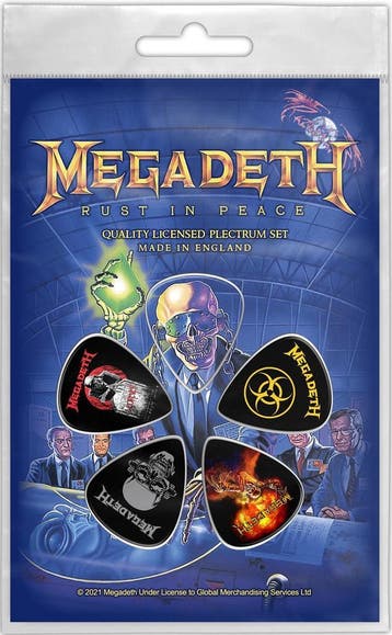 Megadeth Rust in Peace Plectrum 5-pack officiële merchandise, Ophalen of Verzenden, Nieuw, Gebruiksvoorwerp