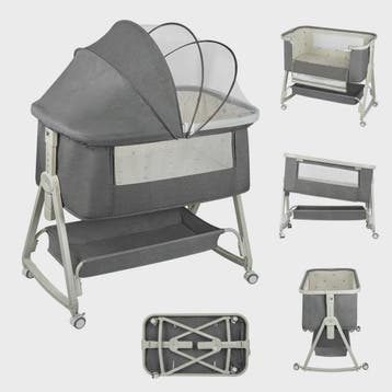 4-in-1 Baby Co-Sleeper Crib: Verstelbaar, Kantelbaar, Wielen, Verzenden, Nieuw