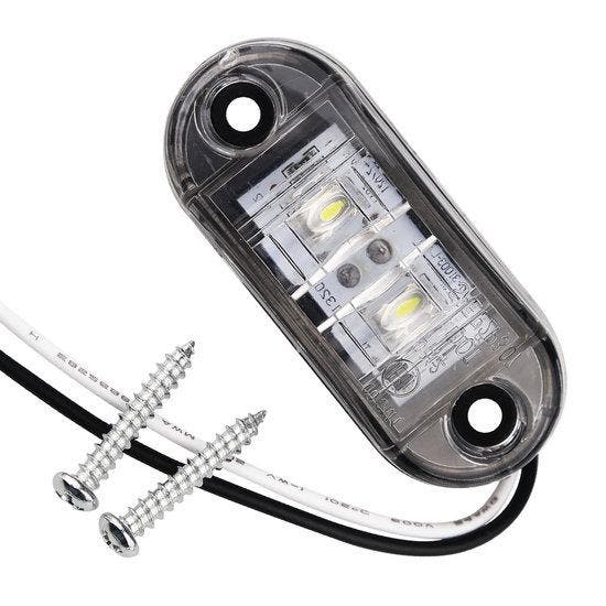 Led sidemarker contourverlichting 2led 12/24V wit, Auto diversen, Auto-accessoires, Verzenden