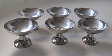 Alessi - Ufficio Tecnico Alessi - Dessertservies (6) - Staal, Antiek en Kunst