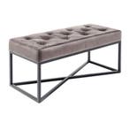 *WOONWINKEL* Kare Design Crossover Fluwelen Halbankje Grijs, Huis en Inrichting, Verzenden, Nieuw, Stof