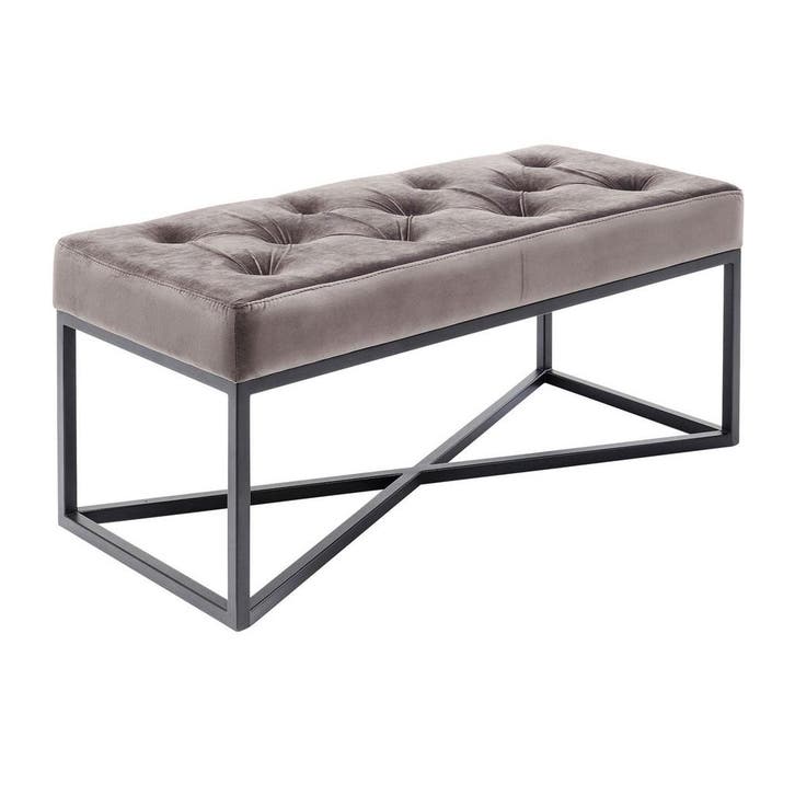 *WOONWINKEL* Kare Design Crossover Fluwelen Halbankje Grijs, Huis en Inrichting, Banken | Bankstellen, Nieuw, Stof, Verzenden