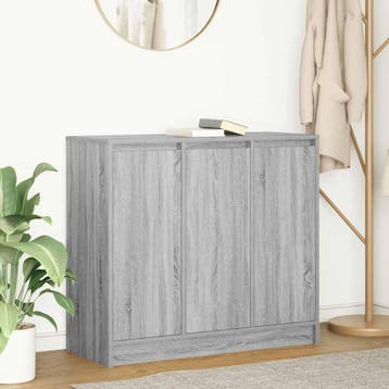 vidaXL Dressoir 85x34x76 cm spaanplaat grijs sonoma, Verzenden, Nieuw, 50 tot 100 cm, 25 tot 50 cm