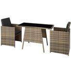 Wicker zitgroep Lausanne 2+1 - natuur, Tuin en Terras, Verzenden, Nieuw