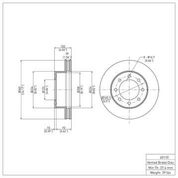 DFC 09-25 Dodge Ram 4000 (Mexico) Front Brake Rotor, Ophalen of Verzenden, Nieuw