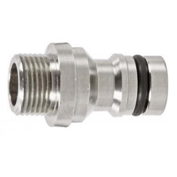 Geka Plus - nikkel - aansluitplug met bu.dr. 1/2, Ophalen of Verzenden, Nieuw