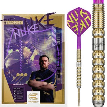 Luke Littler The Nuke 90% SP G1 Prodigy - 23 gram, Sport en Fitness, Darts, Ophalen of Verzenden, Nieuw, Pijlen