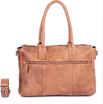 DSTRCT Raider Road Leren Dames Laptop Schoudertas - 15,6, Verzenden, Nieuw