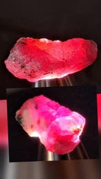 Dieprode en roze-achtige robijnkristallen, (2), 46,05 cts