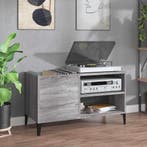 vidaXL Platenkast 84,5x38x48 cm bewerkt hout grijs sonoma, Verzenden, Nieuw