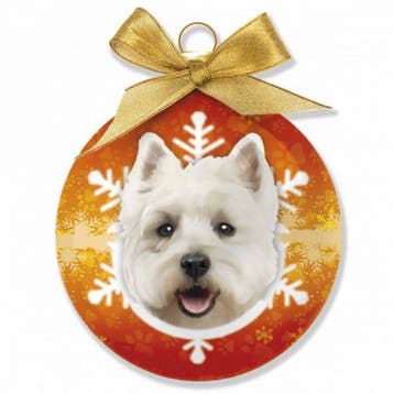 Kerstballen West Highland Terrier honden 8 cm - Kerstbal p.., Diversen, Ophalen of Verzenden, Nieuw