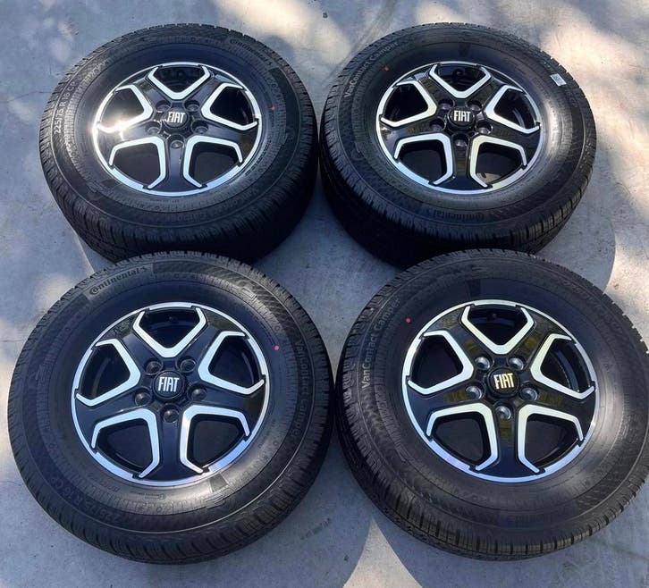 Originele Fiat Ducato Citroën Jumper Camper velgen en banden, Auto-onderdelen, Banden en Velgen, 16 inch, All Season, 225 mm, Nieuw