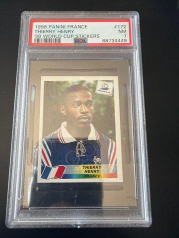 Panini Thierry Henry - PSA 7 Graded sticker, Nieuw