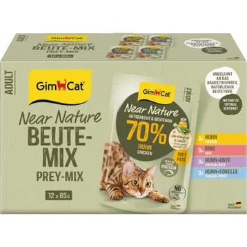 GimCat Kattenvoer Nat Near Nature mix 12 x 85 gr, Verzenden, Kat