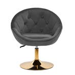 Luxe verstelbare draaistoel met fluweel - Voor kapper salon, Verzenden, Nieuw, Stof, Eén