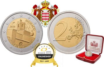 2 Euro 2026 Monaco Pp Duché de Valentinois koper-nikkel, Verzenden