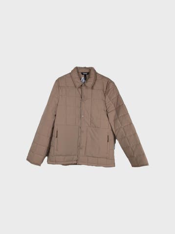 RAINS Pufferjas Heren maat S Beige, Beige, RAINS, Ophalen of Verzenden, Zo goed als nieuw