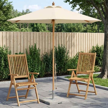 vidaXL Tuinparasol Ø 270 x 248 cm massief eucalyptushout, Verzenden, Nieuw