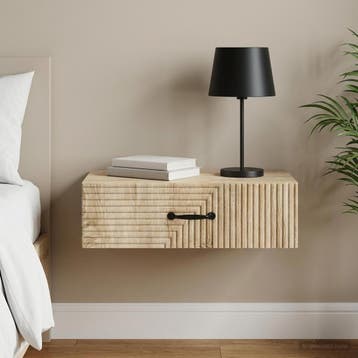 vidaXL Wandmontage Zijtafel 59 x 34,5 x 17 cm Bewerkt hout, Verzenden, Nieuw